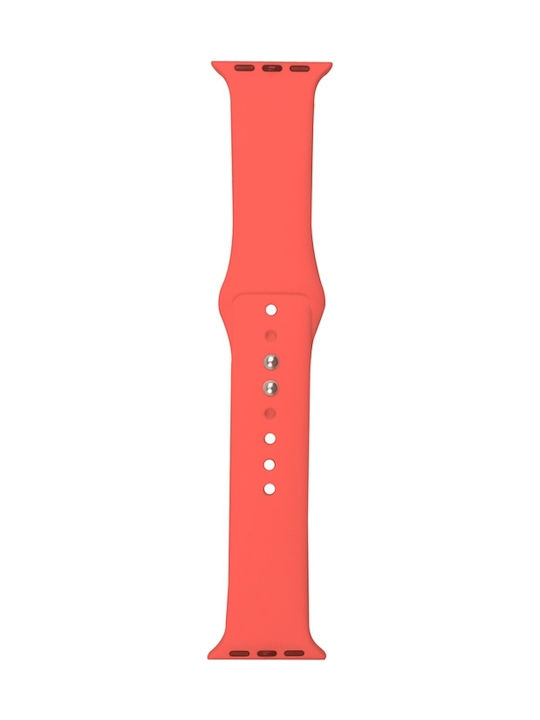 Crong Liquid Strap Silicone with Pin Coral (Apple Watch 44/45/46mm/Ultra 49mm) CRG-44LQB-COR