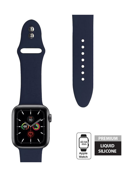 Crong Liquid Λουράκι Σιλικόνης Navy Μπλε (Apple Watch 42/44/45mm)