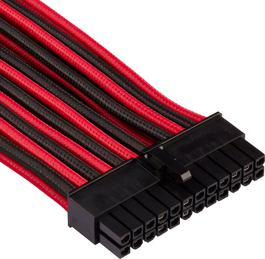 Corsair Premium Individually Sleeved ATX 24-Pin Cable Type 4 Gen 4 24-пинов ATX - 24-пинов ATX Кабел 0.61м Черен (CP-8920233)