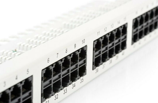 Digitus Телефонен пач панел за рафт 1U 19" 50 порта Бял