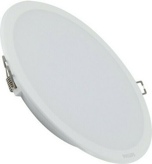 Philips Round Recessed LED Panel 22W with Natural White Light 4000K 17.5cm