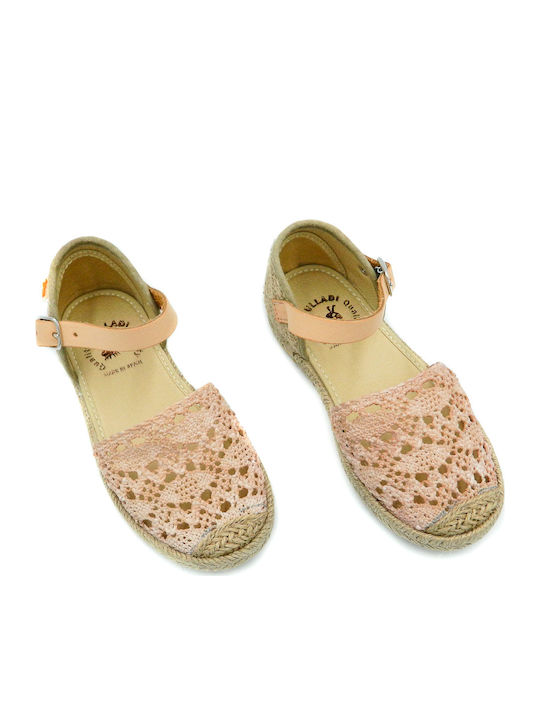Kids Espradrilles with Adjustable Metal Clasp Pink