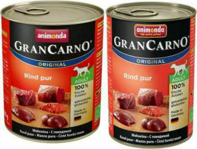 Animonda Gran Carno Canned Gluten Free Wet Dog Food with Beef 1 x 400gr