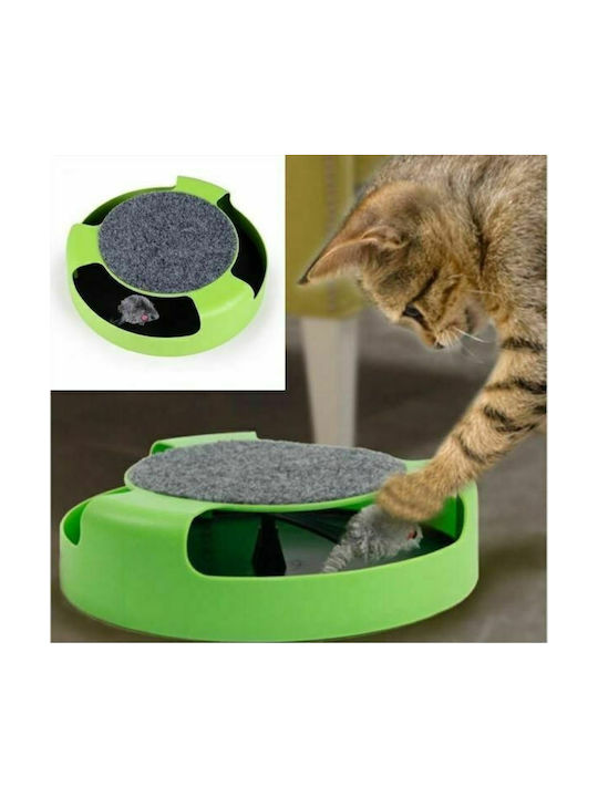 Purlov Catch the Mouse Cat Toy Mouse Yellow Motion Green 25x6.5cm