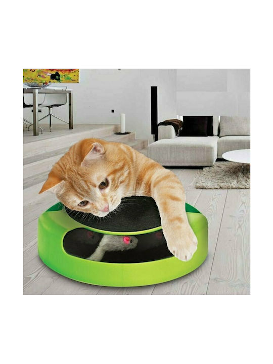 Purlov Catch the Mouse Cat Toy Mouse Yellow Motion Green 25x6.5cm