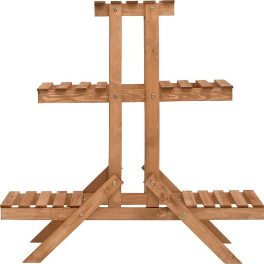 vidaXL Pot Rack Wooden Brown 83cmx25cm / 83cmx83cmcm.