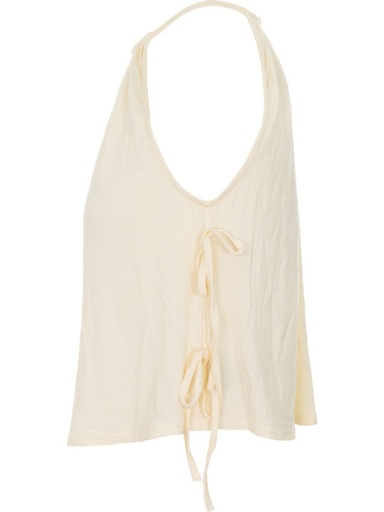 Women's Summer Blouse Sleeveless Cream