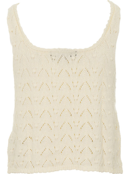 Women's Summer Crop Top Cotton with Straps Cream