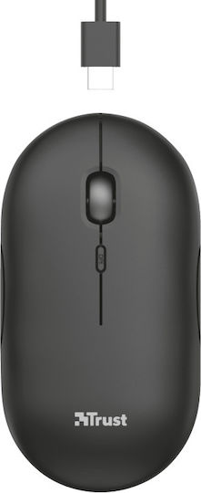 Trust Puck Rechargeable Безжичен Bluetooth Мишка Черен