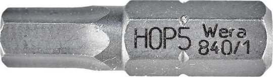 Wera Screwdriver Bit Hexagonal 840/1 Z HOP 5 25mm Screwdriver Bit Allen