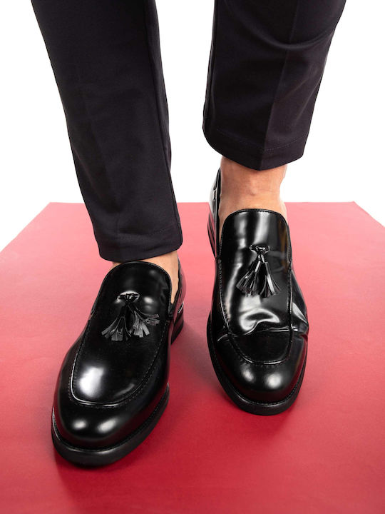 Δερμάτινα Ανδρικά Loafers σε Μαύρο Χρώμα