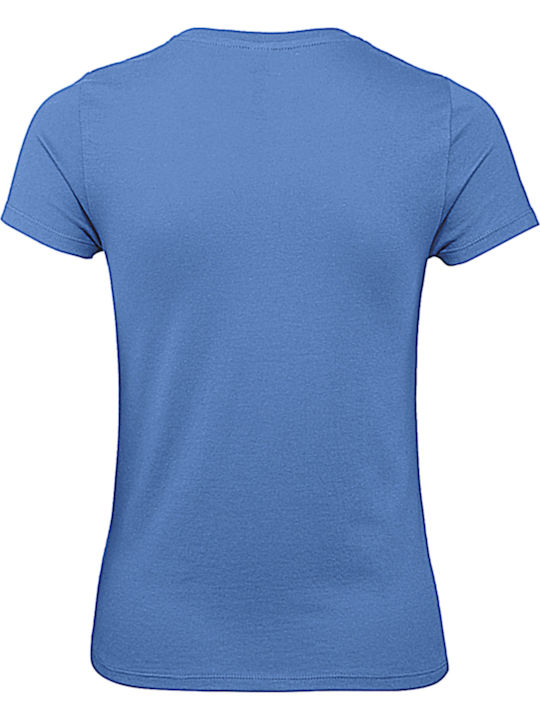 B&C E150 Women's Short Sleeve Promotional T-Shirt Azure