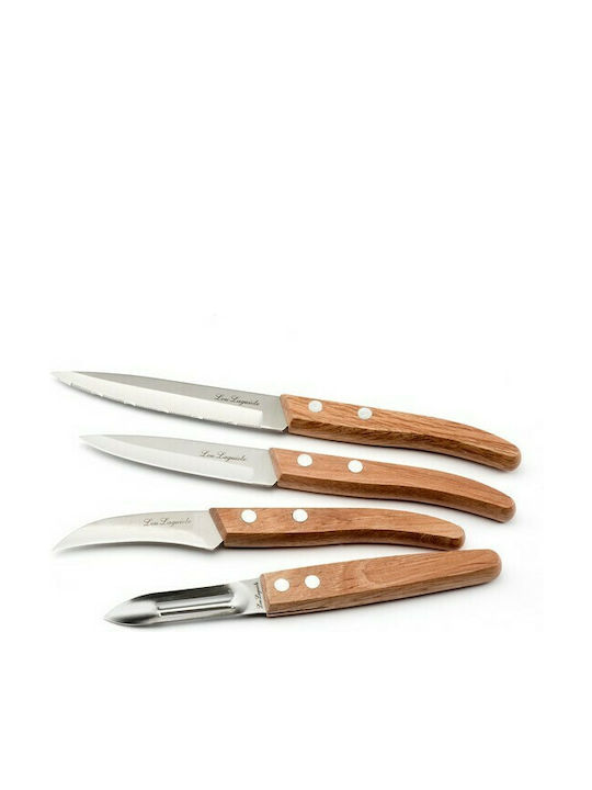 Amefa Forest Wood Knife Set of Stainless Steel S2700639 4pcs