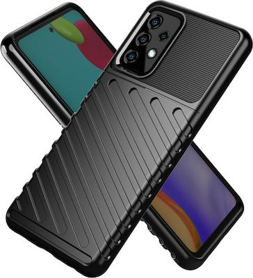 Hurtel Thunder Silicone Back Cover Black (Galaxy A52 / A52s)