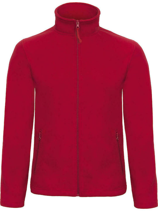 B&C ID.501 Men's Long Sleeve Promotional Cardigan Red