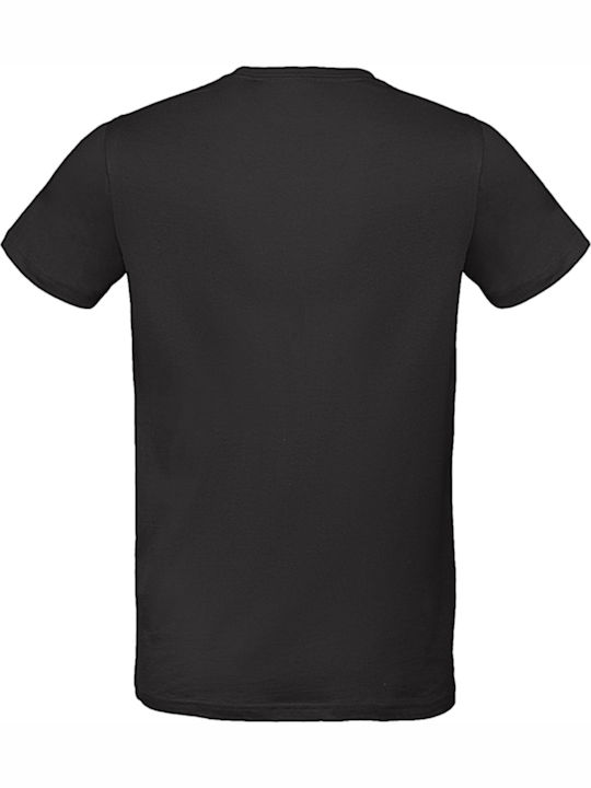 B&C Inspire Plus Ανδρικό Διαφημιστικό T-shirt Κοντομάνικο σε Μαύρο Χρώμα