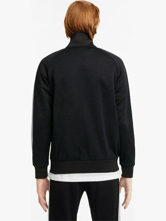 Puma Iconic T7 Men's Sweatshirt Jacket with Pockets Black