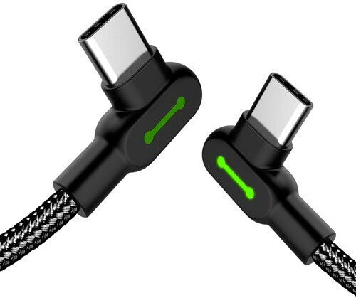 Mcdodo Button Angle (90°) / Braided USB 2.0 Cable USB-C male - USB-A Μαύρο 1.8m CA-5282