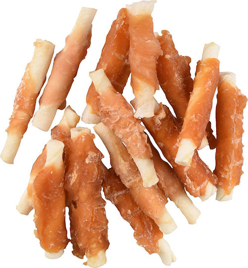Flamingo Rawhide Wrapped Dog Stick Treats Small Breeds with Chicken 6cm 100gr 15pcs 519634