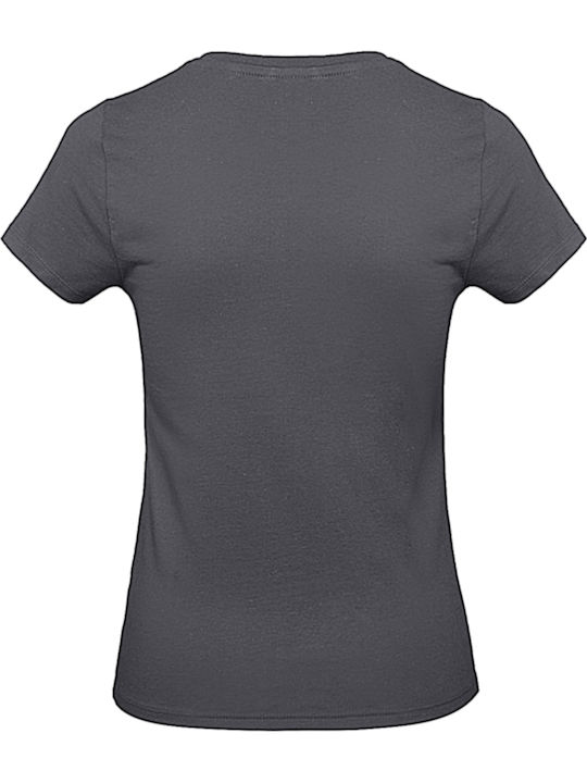 B&C E190 Women's Short Sleeve Promotional T-Shirt Dark Grey