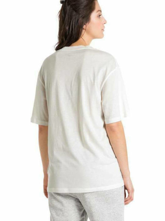 Puma Fusion Elongated Women's Athletic Blouse Short Sleeve White