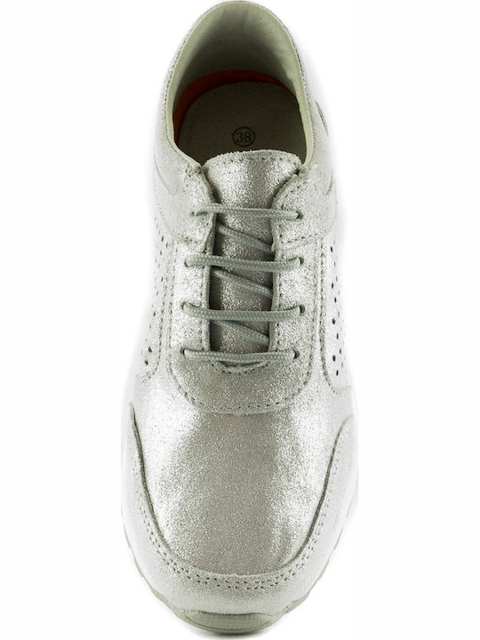 Damen Anatomisch Sneakers Silber