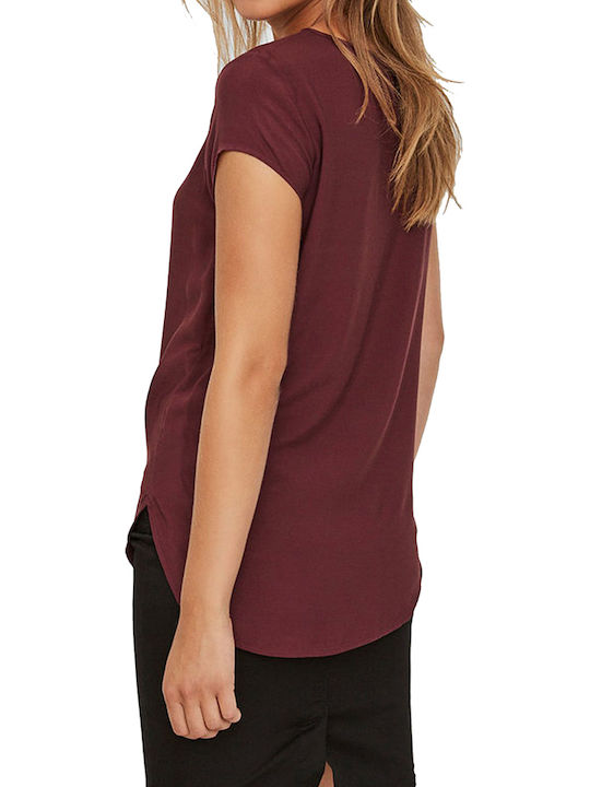 Vero Moda Women's T-shirt Burgundy
