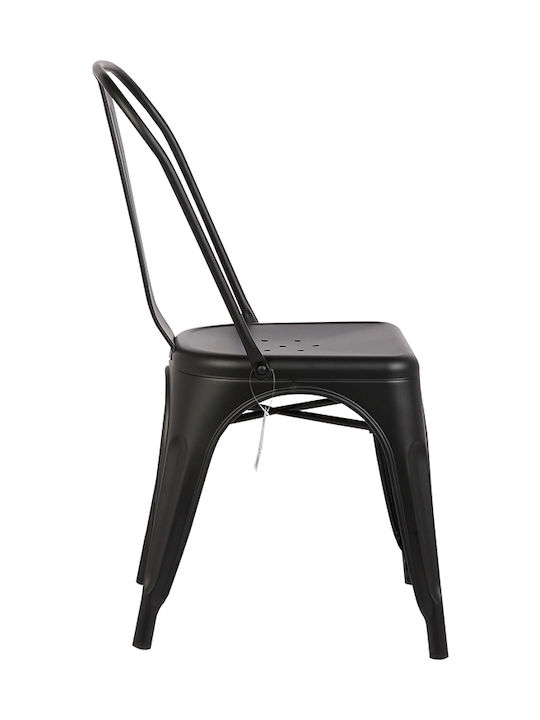 Outdoor Chair Metallic Texas Black Checkmate 51.5x45x84cm