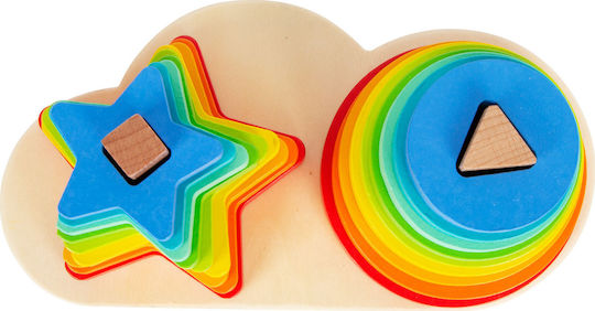 Small Foot Stacking Toy Sorting Base Rainbow made of Wood for 12++ Months
