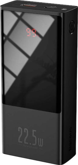 Baseus Super Mini Power Bank 10000mAh 22.5W mit USB-A Anschluss und USB-C Anschluss Schnellaufladung 3.0 Schwarz