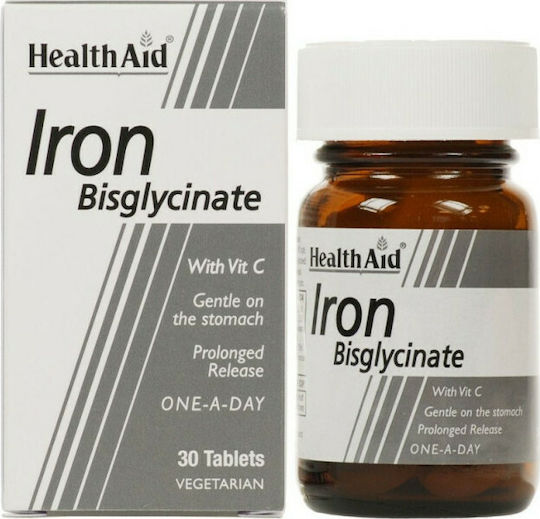 Health Aid Iron Bisglycinate 30mg 30 tabs