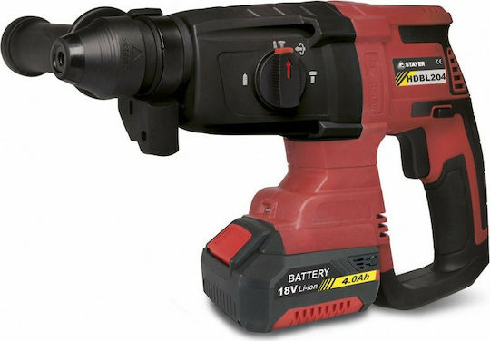 Stayer Impact Demolition Hammer Battery 18V 1x4Ah with Chuck SDS Plus HDB L2014