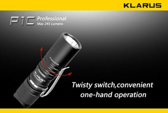 Klarus LED IPX8 с Максимална Яркост 245лм P1C