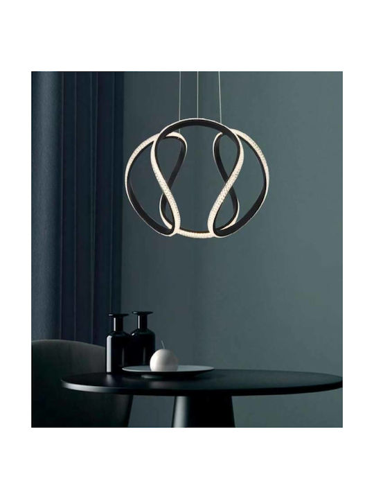 Viokef Berlin Pendant Light LED with Warm White Light Black