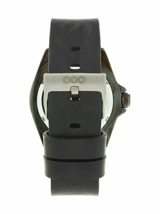 Out Of Order Strong Black Watch Battery with Leather Strap