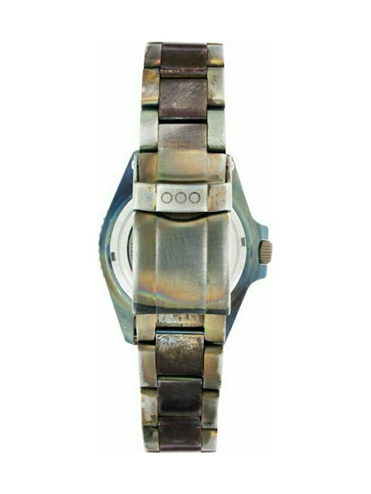 Out Of Order Nero Soloacciaio Watch Battery with Silver Metal Bracelet