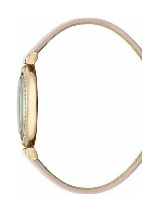 Ted Baker Brooke Crystals Uhr mit Rosa Lederarmband