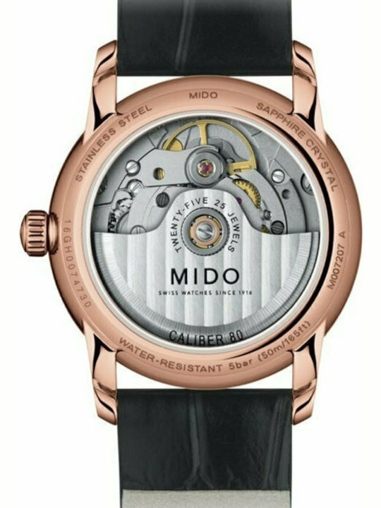 Mido Baroncelli II Ρολόι Αυτόματο με Δερμάτινο Λουράκι Mido Baroncelli II Ρολόι Αυτόματο με Δερμάτινο Λουράκι
