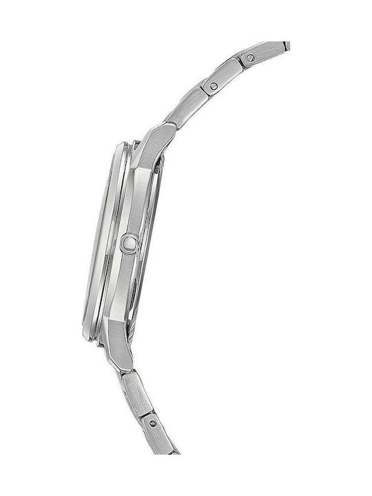 Citizen Eco-Drive Γυναικείο Ρολόι 33mm Μπαταρίας με Ασημί Μεταλλικό Μπρασελέ