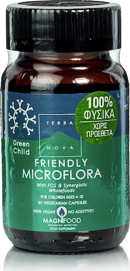 TerraNova Green Child Friendly Microflora mit Probiotika und Präbiotika für Kinder 50 Mützen