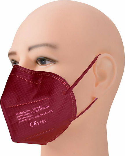Max Barbeador Max-02 Filtering Half mask FFP2 Schutzmaske FFP2 Burgundisch 1Stück