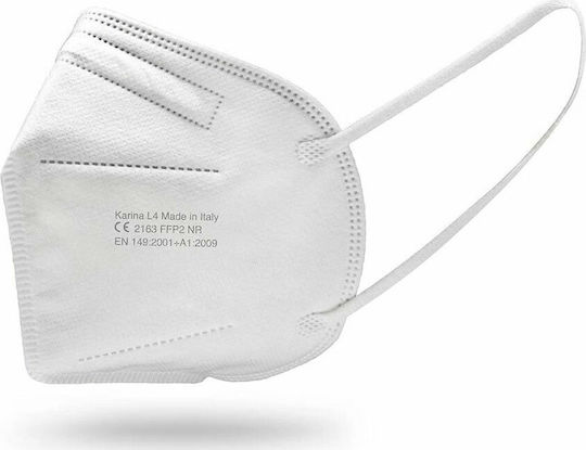 Brand Italia Karina L4 4ply NR Μάσκα Προστασίας FFP2 σε Λευκό χρώμα 1τμχ
