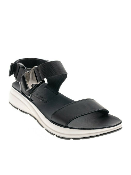 Anatomic Women's Leather Ankle Strap Platforms Black