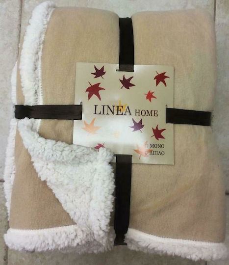 Linea Home Одеяло Sherpa Еднолично 160x220 см Екрю