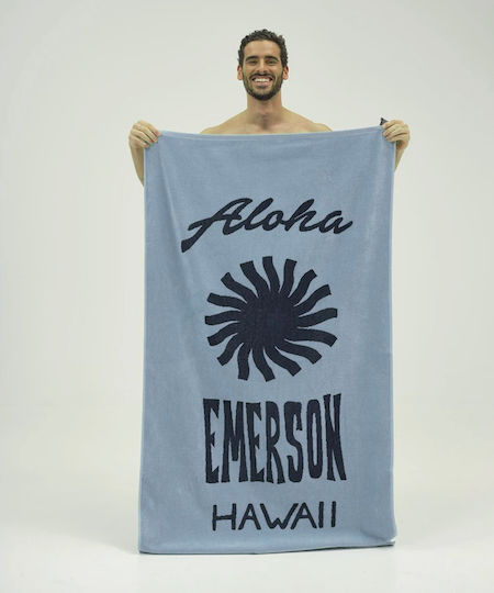 Emerson Beach Towel Cotton Navy Blue 160x86cm.