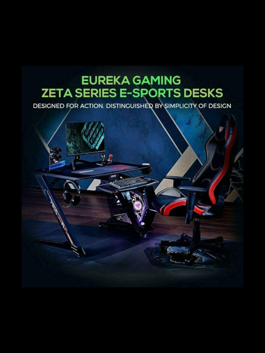 Γραφείο Gaming Z43 Ξύλινο με Μεταλλικά Πόδια Black 110x60x75.4εκ.