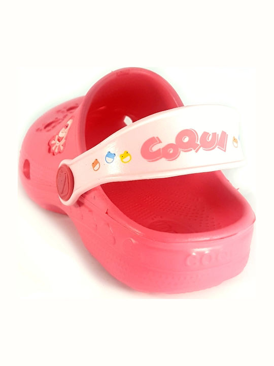 Coqui Little Frog Children's Beach Clogs Fuchsia