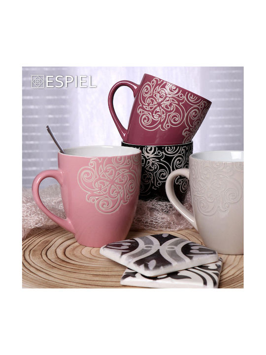 Espiel Vienna Ceramic Cup Pink 380ml