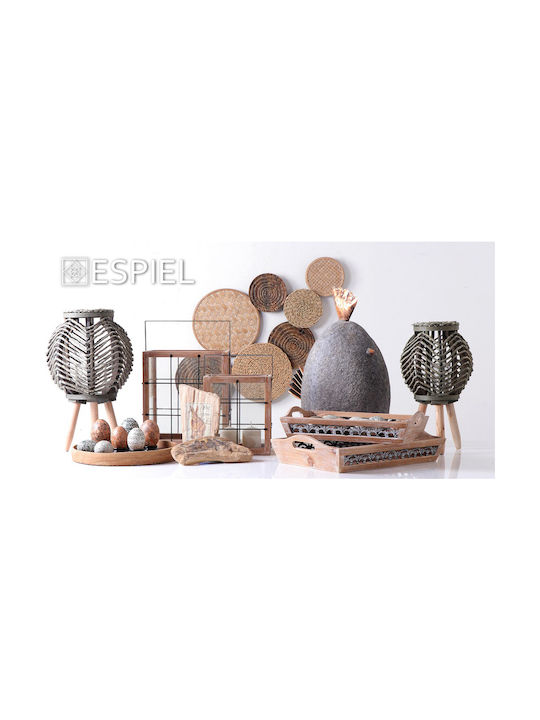 Espiel Φαναράκι Ξύλινο Επιδαπέδιο Πράσινο 25x25x43.5εκ.