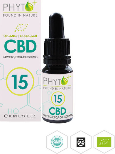 Phytoplus CBD Oil Drops 15% Raw Organic 10ml